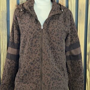 Leopard Print Women's Windbreaker Jacket